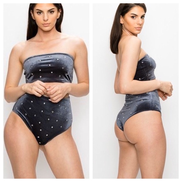 Star Studded Velvet Set (BOTTOMS) - Picture 3 of 7